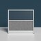Luxor Expanse Modular Wall Room Divider System - Silver Frame - 53" x 48" Starter Wall - Wide Paneling MW-5348-FWCGWG - alternate 2